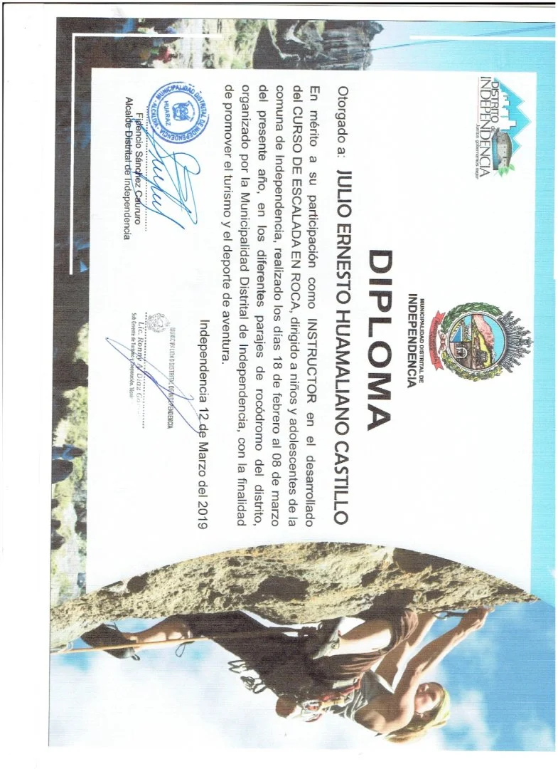 Diploma Escalada en Roca