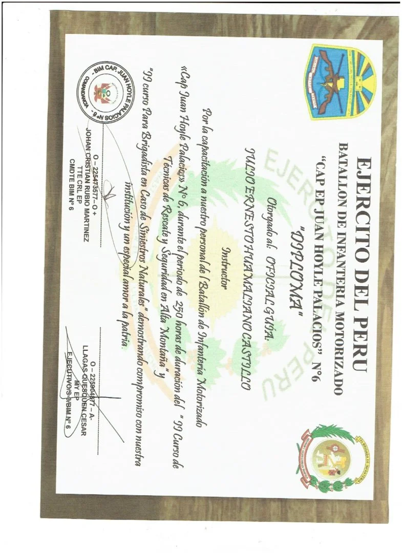 Instructor Ejército del Perú